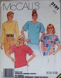 3191 PULLOVER RIB KNIT SS-LS TOPS PATTERN MD 14,16